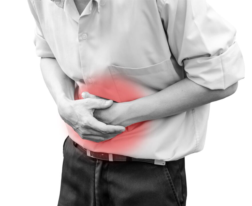 Dor abdominal de parasitas ou vermes
